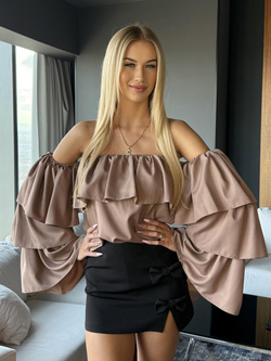 Bluzka Hiszpanka Vasari brązowa